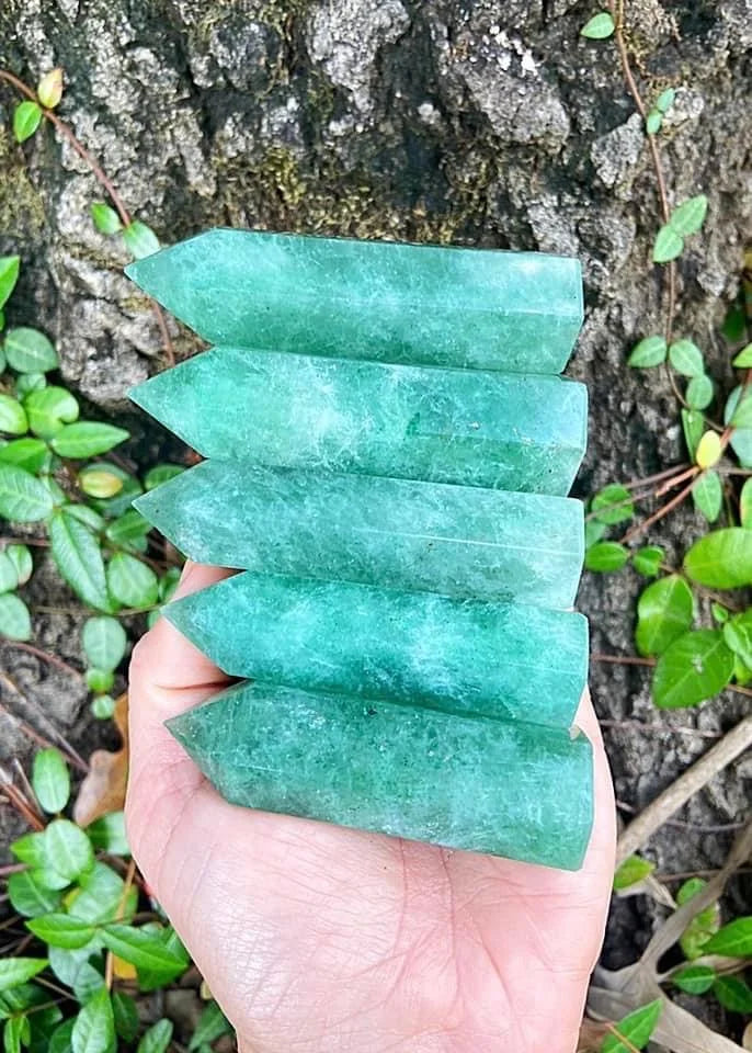 Green Strawberry Quartz Towers