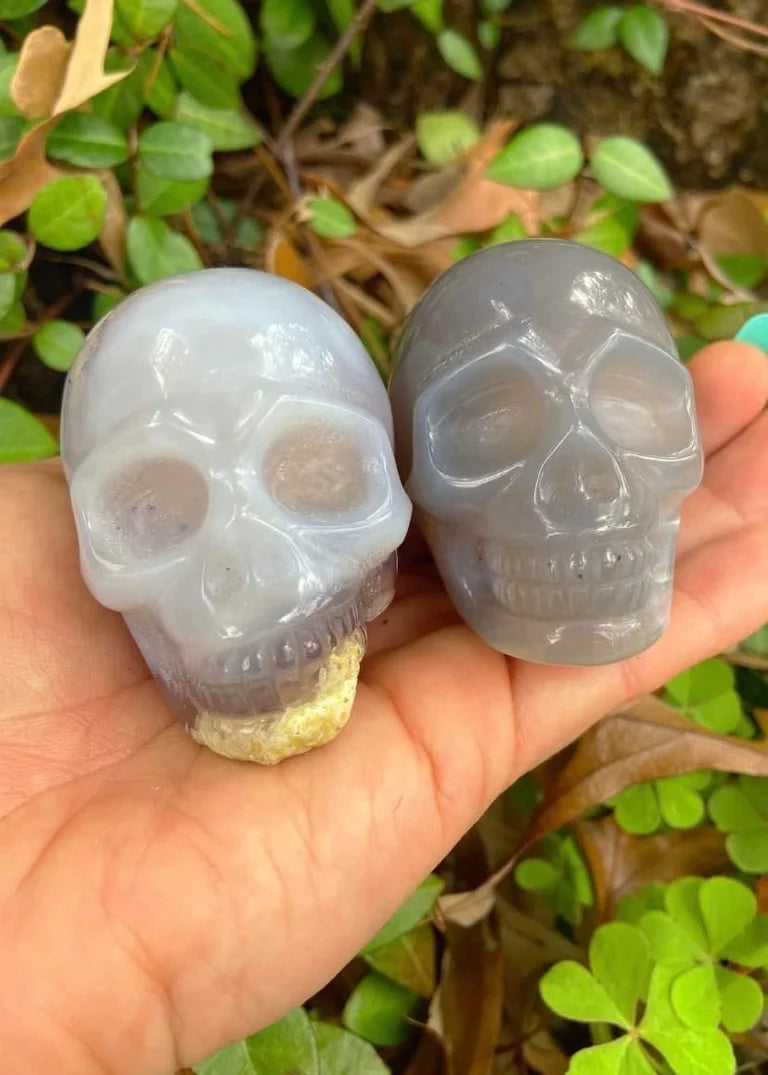 Agate Skulls