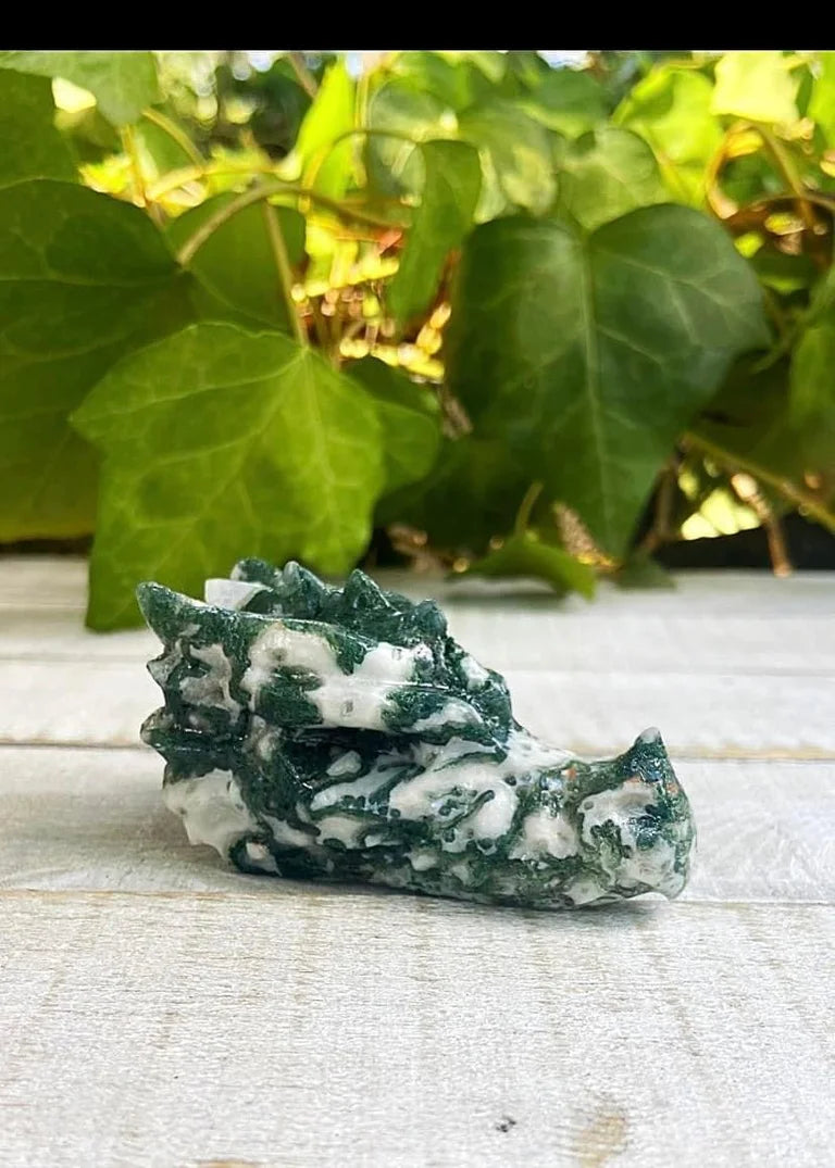 Moss Agate Dragon