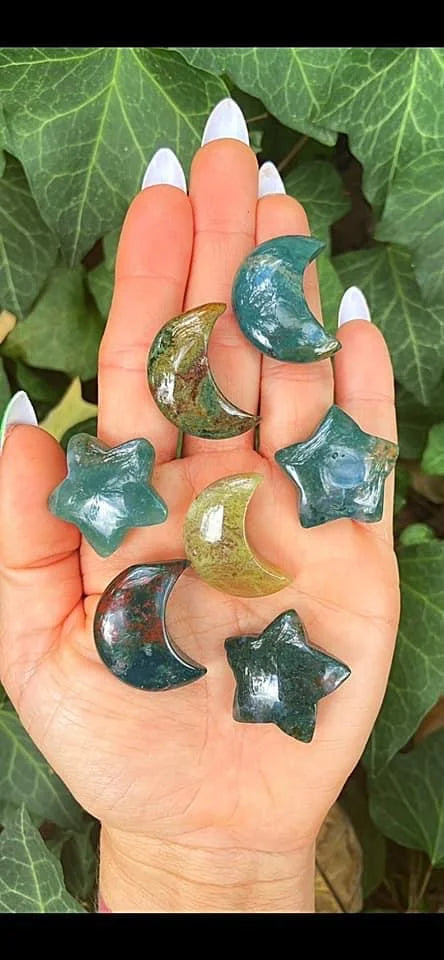 Ocean Jasper Moons and Stars