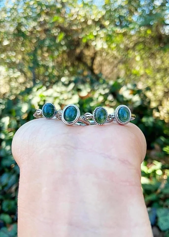 Moss Agate Rings