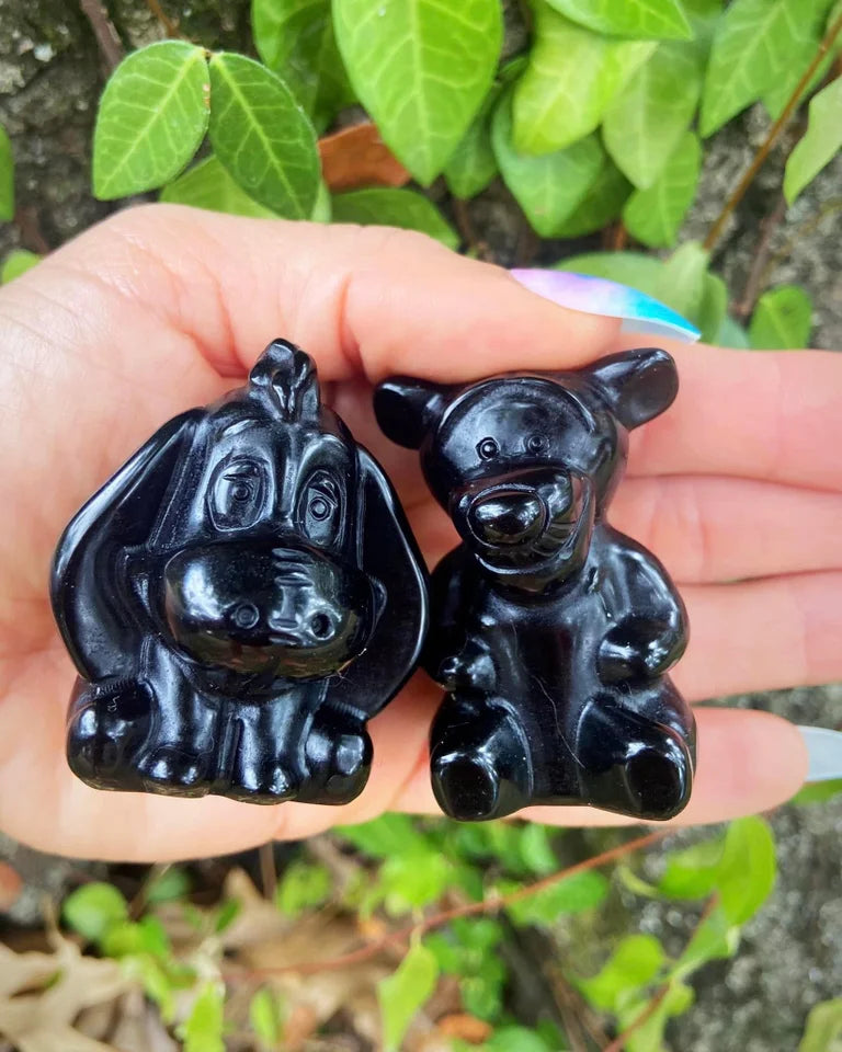 Black Obsidian Carvings