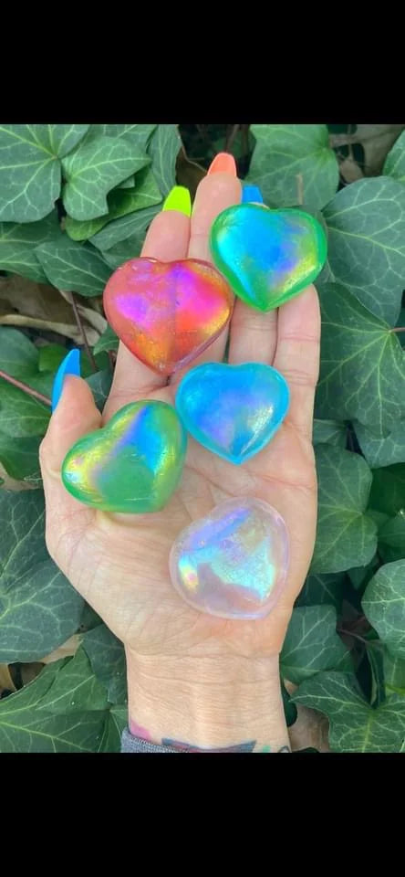 Aura Quartz Hearts