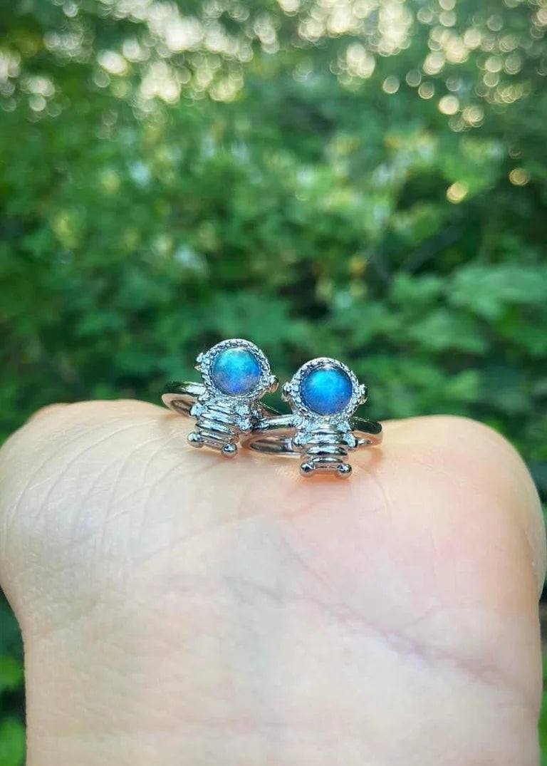 Labradorite Astronaut Rings