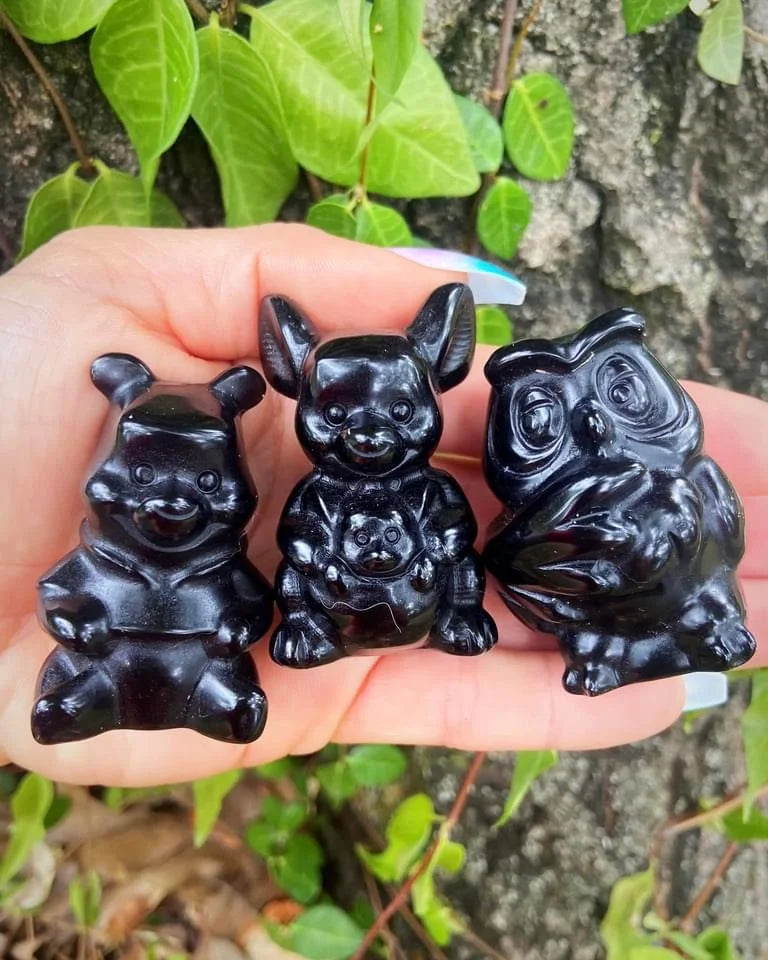 Black Obsidian Carvings