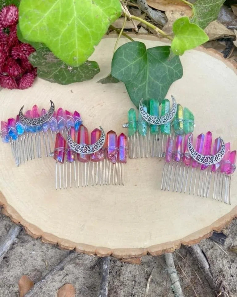 Aura Quartz Hair Pins