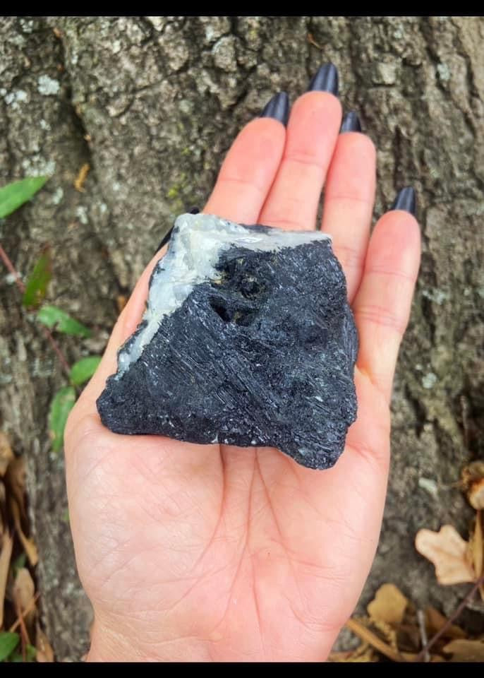 Tourmaline in Quartz Rough Rock