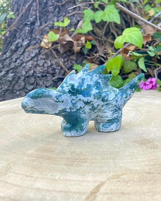 Moss Agate Dinosaur