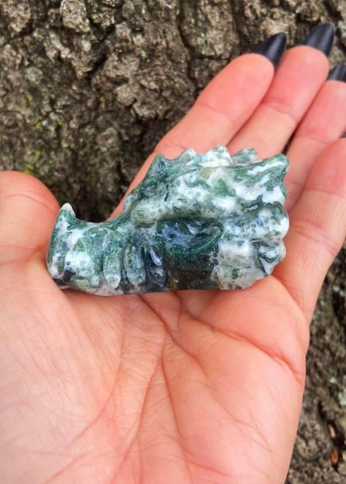 Moss Agate Dragon