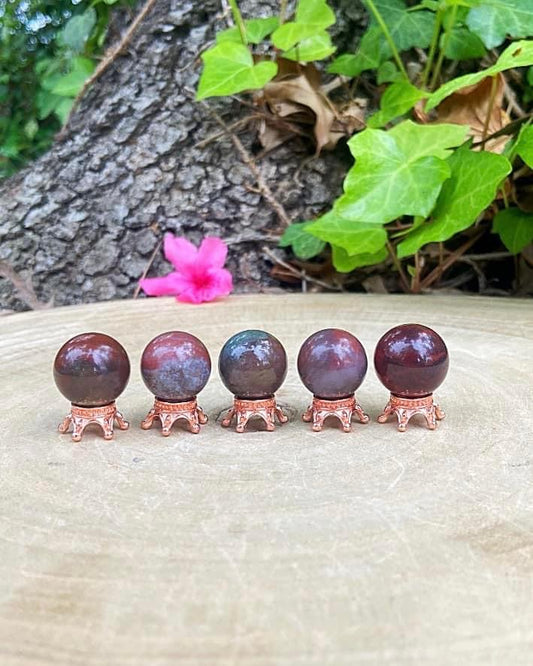 Mini Red Ocean Jasper Spheres