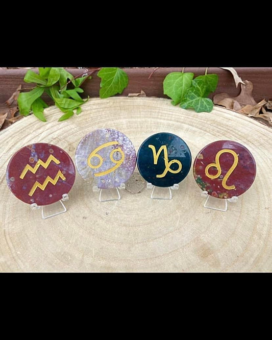 Ocean Jasper Zodiac Discs