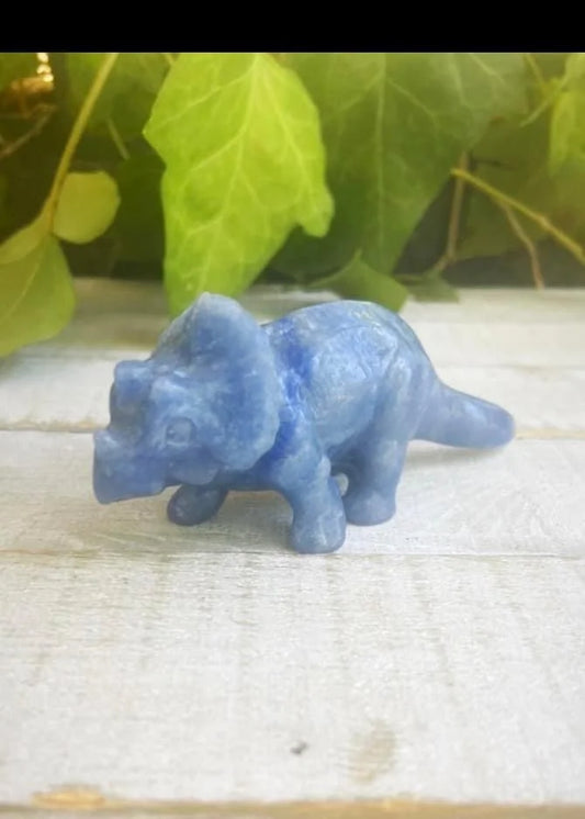 Blue Aventurine Triceratops