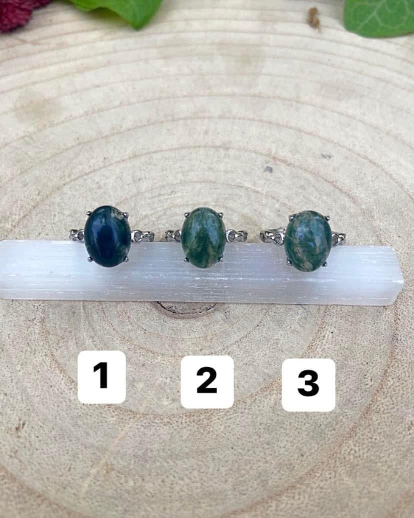 Moss Agate Rings